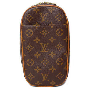 Louis Vuitton Monogram Leather Brown Pochette Ganjou Body Bag